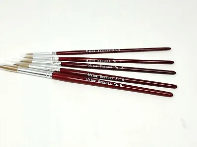 Handmade Sable Artist Paint Brushes Pack Of 5 Sizes 02468  • £14.30