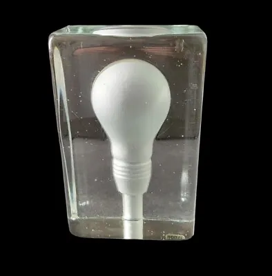 Design House Stockholm Harri Koskinen Glass Block Lamp Bookend Paperweight Bulb • $31.99