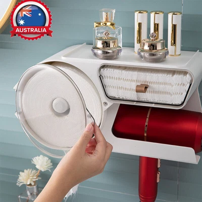 $20.21 • Buy 4 In 1 Paper Towel Dispenser Toilet Tissue Box Cover Hair Dryer Holder Rack AU
