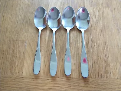 4 Mikasa HAMILTON 18/10  Stainless Teaspoons 6 1/4  Glossy Round Tip • $29.99