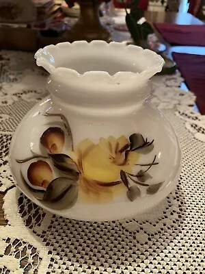 Vintage Small Lamp Shade With Yellow Flowers & Green Leaves • $6