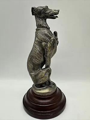 Bronze Greyhound Statue Sculpture Figure Wood Base The Bombay Company 8  Tall • $24.99