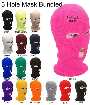 3 Hole Full Face Mask Ski Mask Winter Cap Balaclava Outdoor Beanie Tactical Hat • $16.95