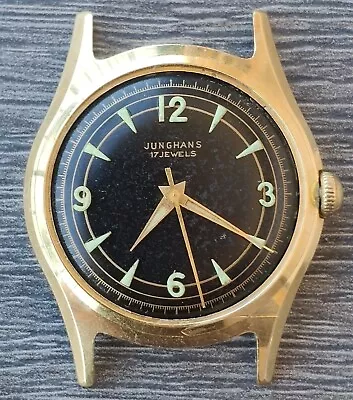 Vintage Men's Junghans 100 000 Km Volkswagen Winding Watch W/out Crystal Cal.84 • $175