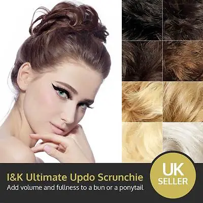 I&K Hair Piece Ultimate Scrunchie Scrunchy Bun Updo Blonde Brown Black • £4.99