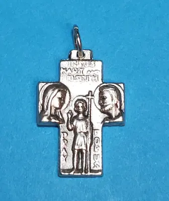 Jesus Mary & Joseph Cross W/ Saint Christopher Medal 1  • $8.99