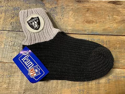 Vintage Team NFL Oakland Raiders Los Angeles Knitwear Socks Acrylic NWT Rare USA • $24.95