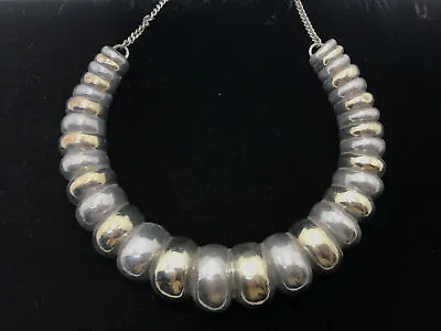 Vintage Designer YAACOV HELLER 925 Silver Gold  African Choker Necklace 40/2500 • $1199.99