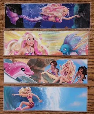 Barbie & Friends In A Mermaid Tail Surfing Ocean Handmade Laminated Bookmarks • $2.99