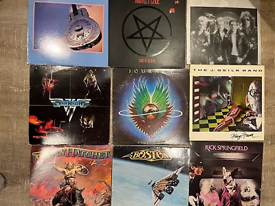 Lot Of 14 Rock Vinyls- JourneyAcDcMotely CrueStraitsBoston • $99.99