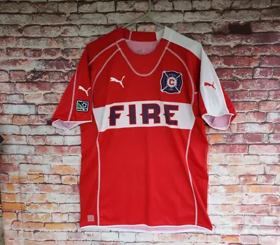 🔥 Chicago Fire FC 2005 Puma MLS Soccer Jersey Men's Large L Red Football • $44.99