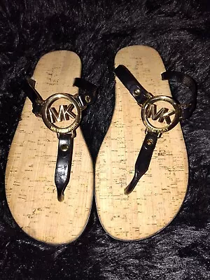 Michael Kors Jelly Thong Sandal W/ Logo Plate  8M • $26.18