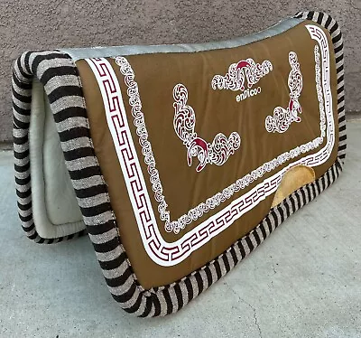 $59.99 • Buy Brown SADDLE PAD WESTERN SADDLE BLANKET, CARONA SUADERO CHARRO PARA CABALLO