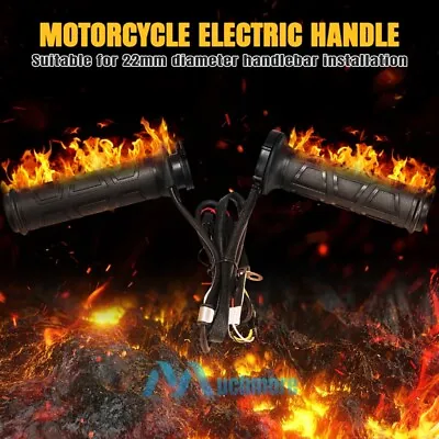 Universal Motorcycle 22mm Hand Heated Grips Electric Molded Grips ATV Warmers • $21.75