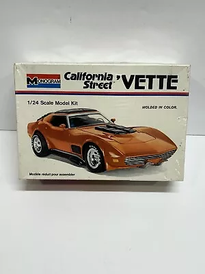 Vintage Model Car Kit Monogram  Sealed NOS Tom Daniel’s California Street Vette • $49.95