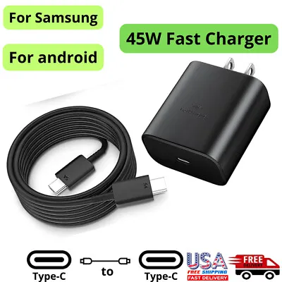 45W Type C USB-C Super Fast Wall PD Charger Cable For Samsung Galaxy S20 S21 S23 • $2.99