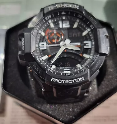 Casio Gravity Master G-shock Aviation GA-1000-1A 52mm Black Raisin Case... • $120