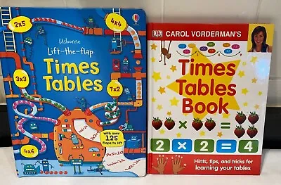 £12 • Buy Times Tables Book Carol Vorderman + Usborne Lift The Flap Two Books Maths
