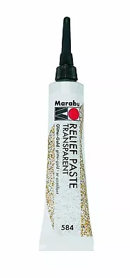 Marabu Outliner Relief Paste Glass Paints Porcelain - 20ml Tube Glitter Gold 584 • £9.95