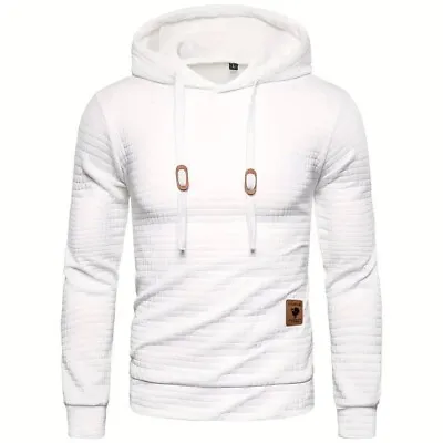 Vogue Ultra White Quilted Waffle Pattern Hoodie Mens 3X Slim Fit • $16.99