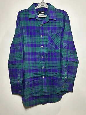 Original Use Men's Plaid Long Sleeve Shirt (Green Reflection M) • $7