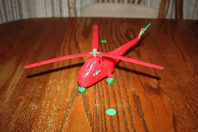 Vintage Processed Plastic Red And Green Sikorsky Helicopter - Marx MPC Timmee • $37.99