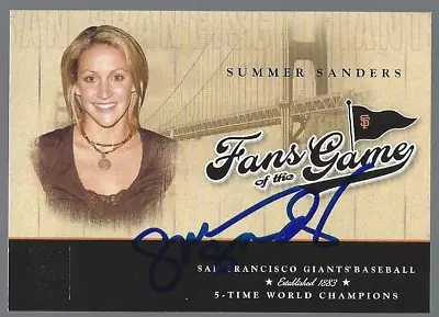 $20 • Buy Summer Sanders 2004 Donruss Elite Fans Of The Game #203FG-3 IP Auto Signed Card