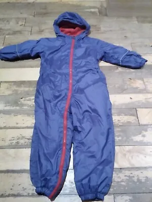 £12 • Buy Regatta Kids Age 3 Years Purple & Red Splosh Waterproof Padded Rain, Puddle Suit