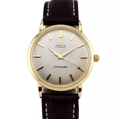 Omega 2445 Seamaster 14k Solid Gold 34mm 1950 Automatic Bumper • $2000