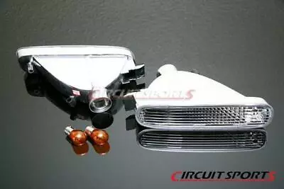 Circuit Sports Front Clear Turn Signals For 95-96 Nissan Silvia S14 Zenki JDM • $62.10