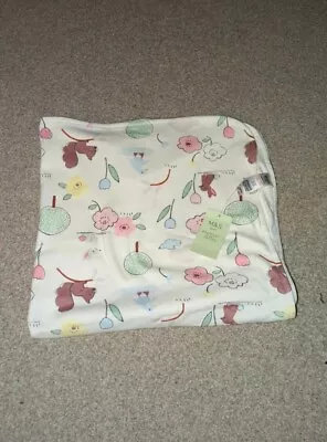 BNWT Marks And Spencer Unisex Baby Blanket Cream Adorable Woodland Print  • £12