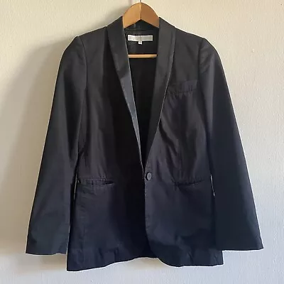 VERONIQUE BRANQUINHO XS Blazer Tuxedo Jacket Black Size 36 XS • $49.99