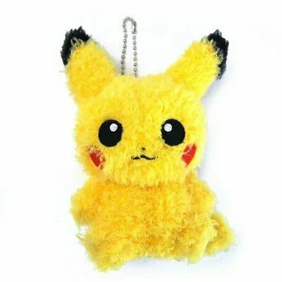 Fluffy Male Pikachu Pokemon Sekiguchi Mokomoko Plush Keychain 5.5 Inches • $16.80