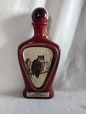 Vintage Jim Beam Whiskey Bottle Decanter Horned Owl (empty) • $0.99