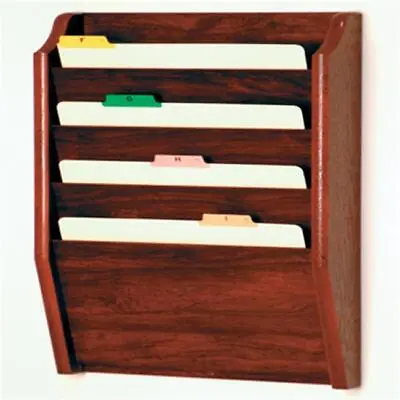 Wooden Mallet CH17-4MH 4 Pocket Legal Size File Holder In Mahogany • $101.79
