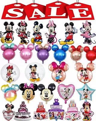 Disney Mickey Minnie Mouse Birthday Party Balloons Girls Boys Kids Decorations  • £0.99