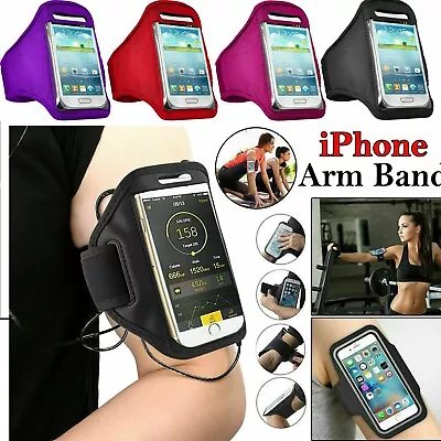 Gym Running Exercise Arm Band Sports Armband Case Holder For Apple IPHONE 678p • £1.99