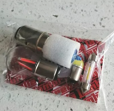 $13.64 • Buy (V2) LAMBRETTA 12v Halogen,CoB LED  BRIGHT WHITE/Red, Bulb Set: Li,Sx,Tv,Gp