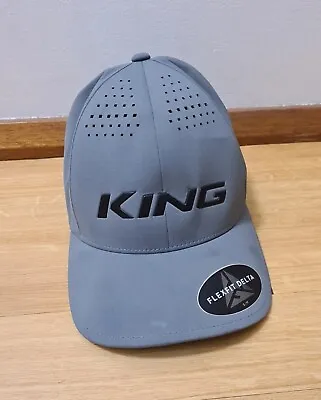 Cobra King Grey Golf Flexifit Hat Cap Size Small / Medium Free Postage • $30