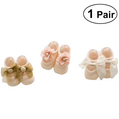 £2.95 • Buy M Girl Child Anti Trainer Socks Cotton Gripper Baby Non Skid Crew