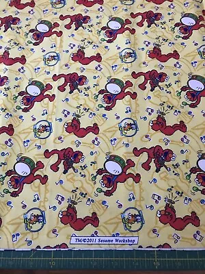 2011 Sesame Street Elmo 100% Cotton  Fabric Sold By The Yard #893 • $8.79