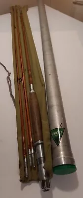 Vintage Bamboo Fly Fishing Rod Montague 9' Or 6' 4Pc With Bag & Sierra Case. • $128