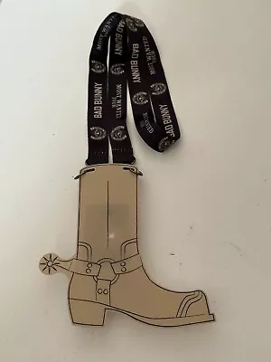 BAD BUNNY COWBOY BOOT LANYARD NECKLACE LED Most Wanted Tour 2024 Collectible • $14.99