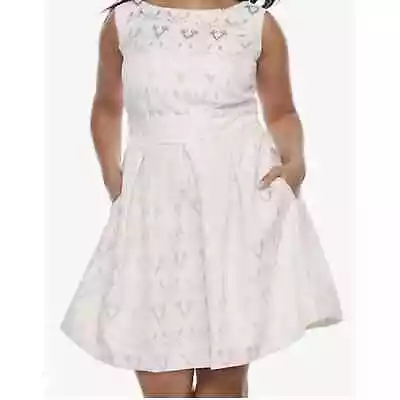 Chaya Women's Plus Size High Neck Lace Dress Blush Pink Silver Sz 14W • $15