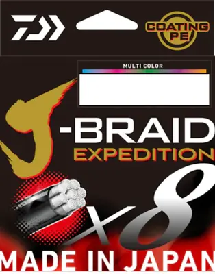 Brand New - Daiwa J Braid Expedition X8 300m Multi Colour Braid Fishing Line - C • $79.99