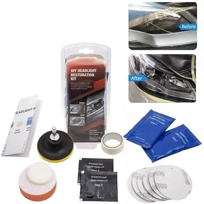 Headlight Lens Restoration Cleaner Polishing Car Lamp Care Sanding Repair Kit ✨ • $8.69