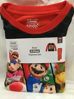 New The Super Mario Bros. Movie Mario Boy's Flannel Pajama Set 2 Pc Many Sizes • $15.89