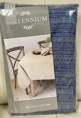 Benson Mills Millennium Woven Textured Tablecloth  Oblong 60x84 Wedge Blue New • $17.99