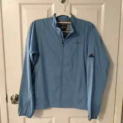 Adidas Climaproof Light Blue Maui Golf Windbreaker Jacket Size Small • $18