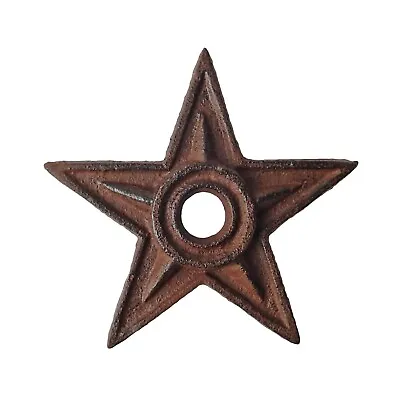 Small Cast Iron Layered Texas Star With Hole Wall Decor Rust Brown 4 Inch • $9.95